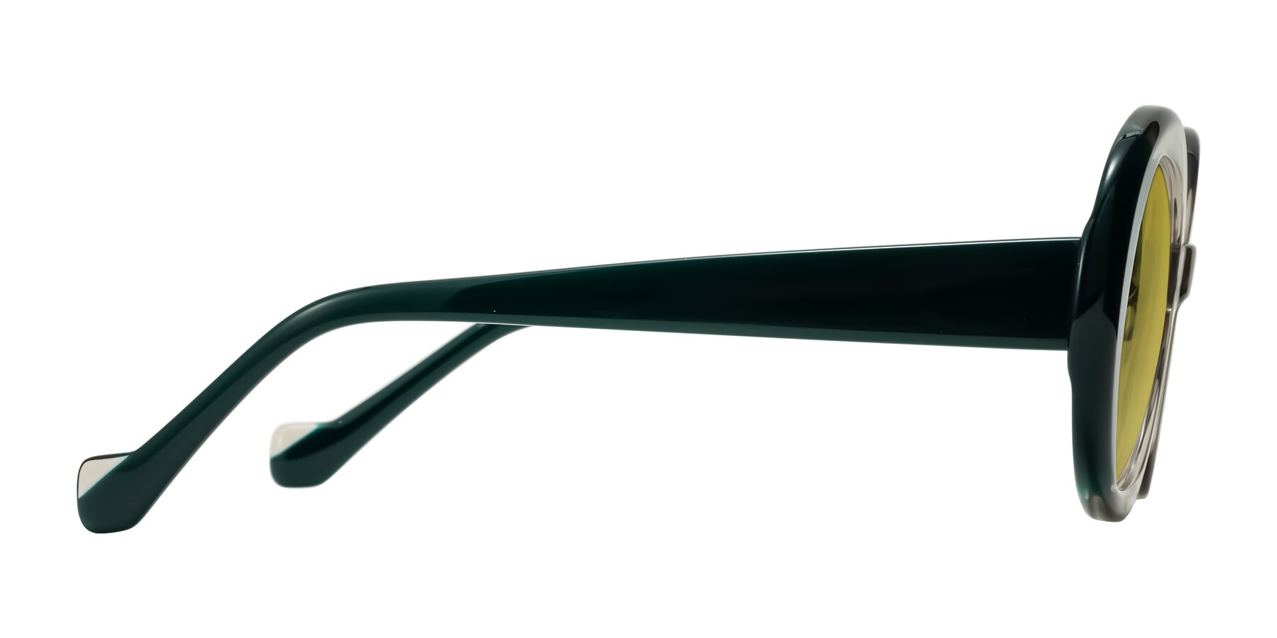 Side of Rao in Gray/Dark Green with Champagne Tinted Lenses
