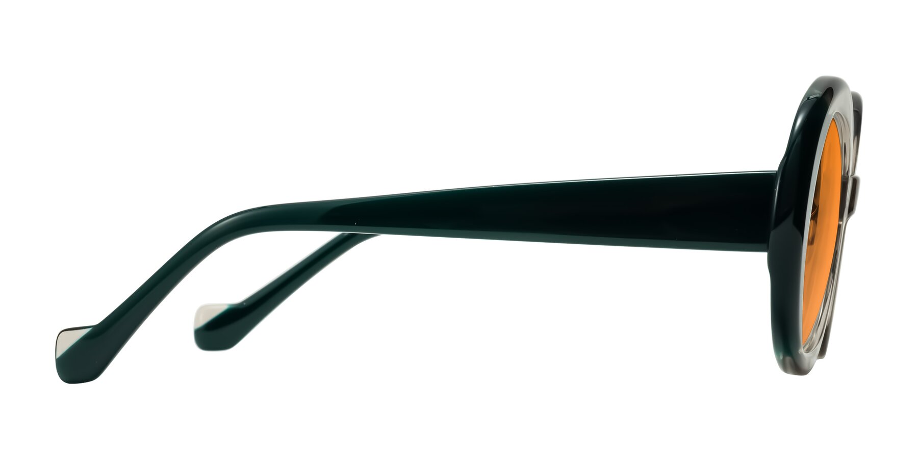 Side of Rao in Gray/Dark Green with Orange Tinted Lenses