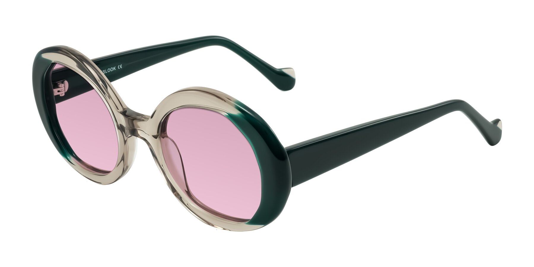Angle of Rao in Gray/Dark Green with Light Wine Tinted Lenses