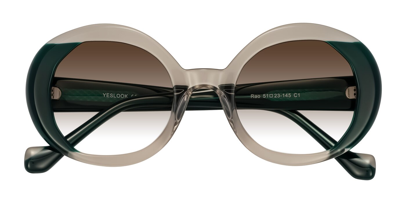 Rao - Gray/Dark Green Gradient Sunglasses