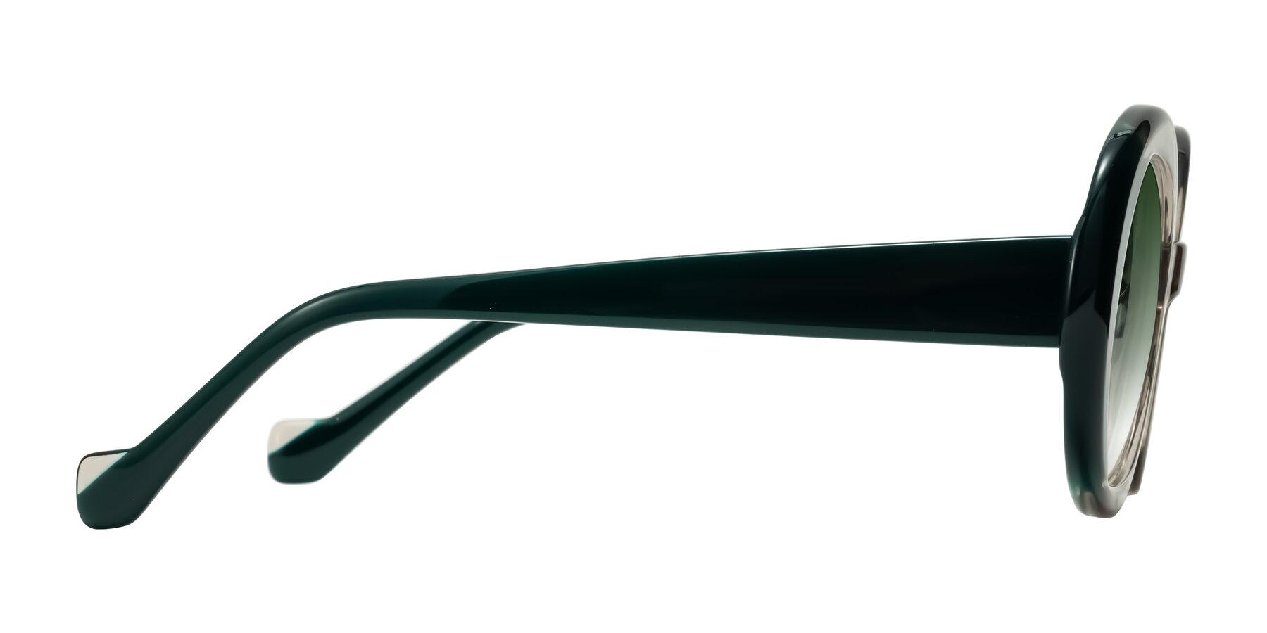 Side of Rao in Gray/Dark Green with Green Gradient Lenses
