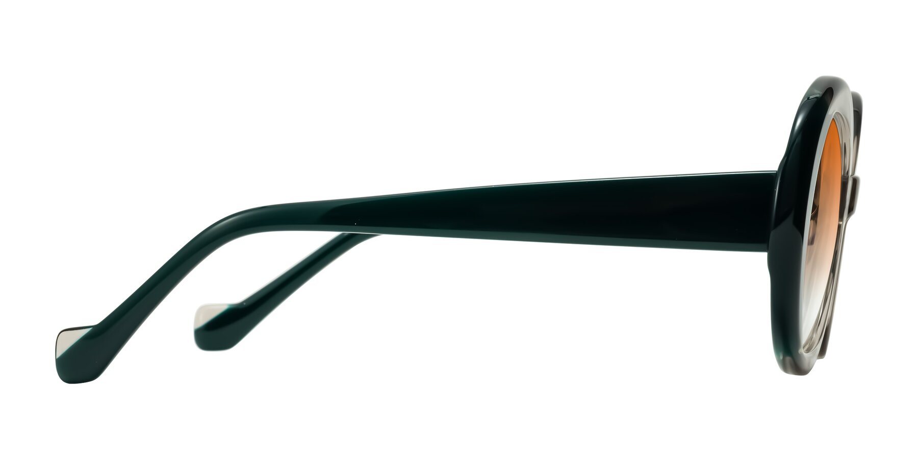 Side of Rao in Gray/Dark Green with Orange Gradient Lenses