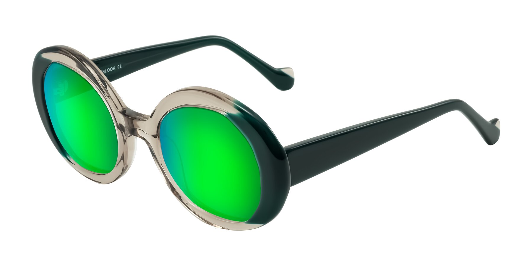 Angle of Rao in Gray/Dark Green with Green Mirrored Lenses