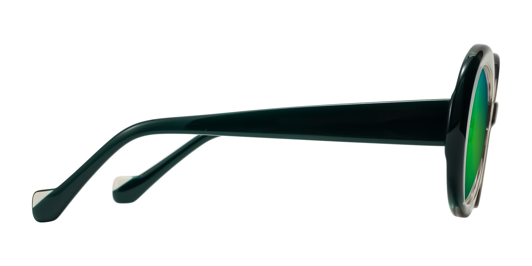 Side of Rao in Gray/Dark Green with Green Mirrored Lenses