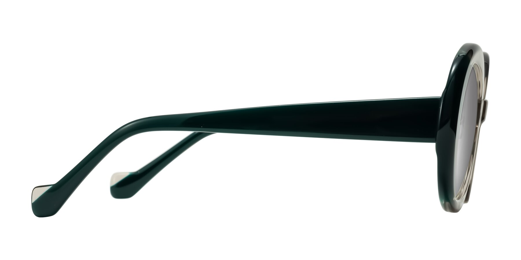 Side of Rao in Gray/Dark Green with Silver Mirrored Lenses