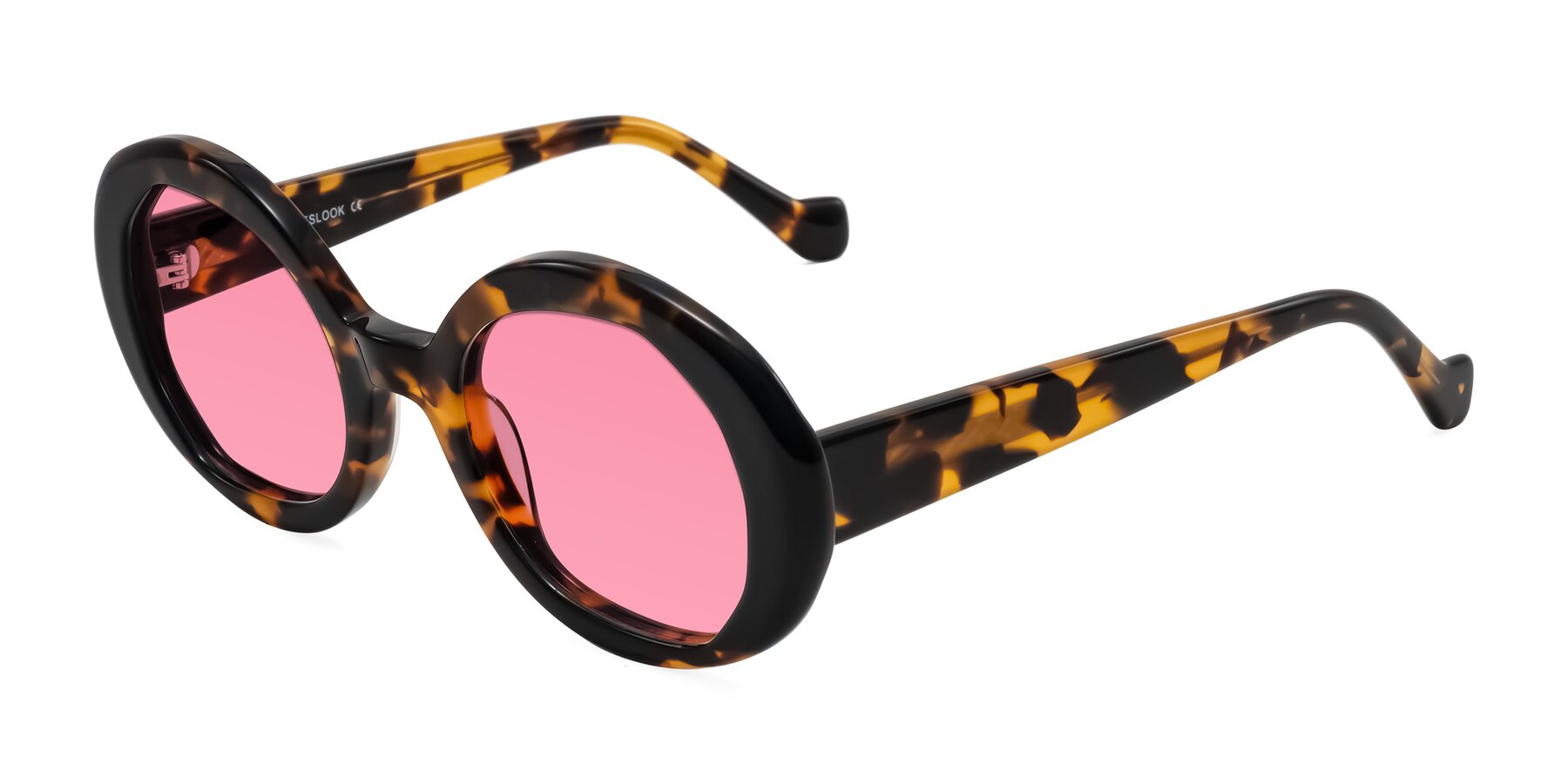 Angle of Rao in Tortoise/Black with Pink Tinted Lenses