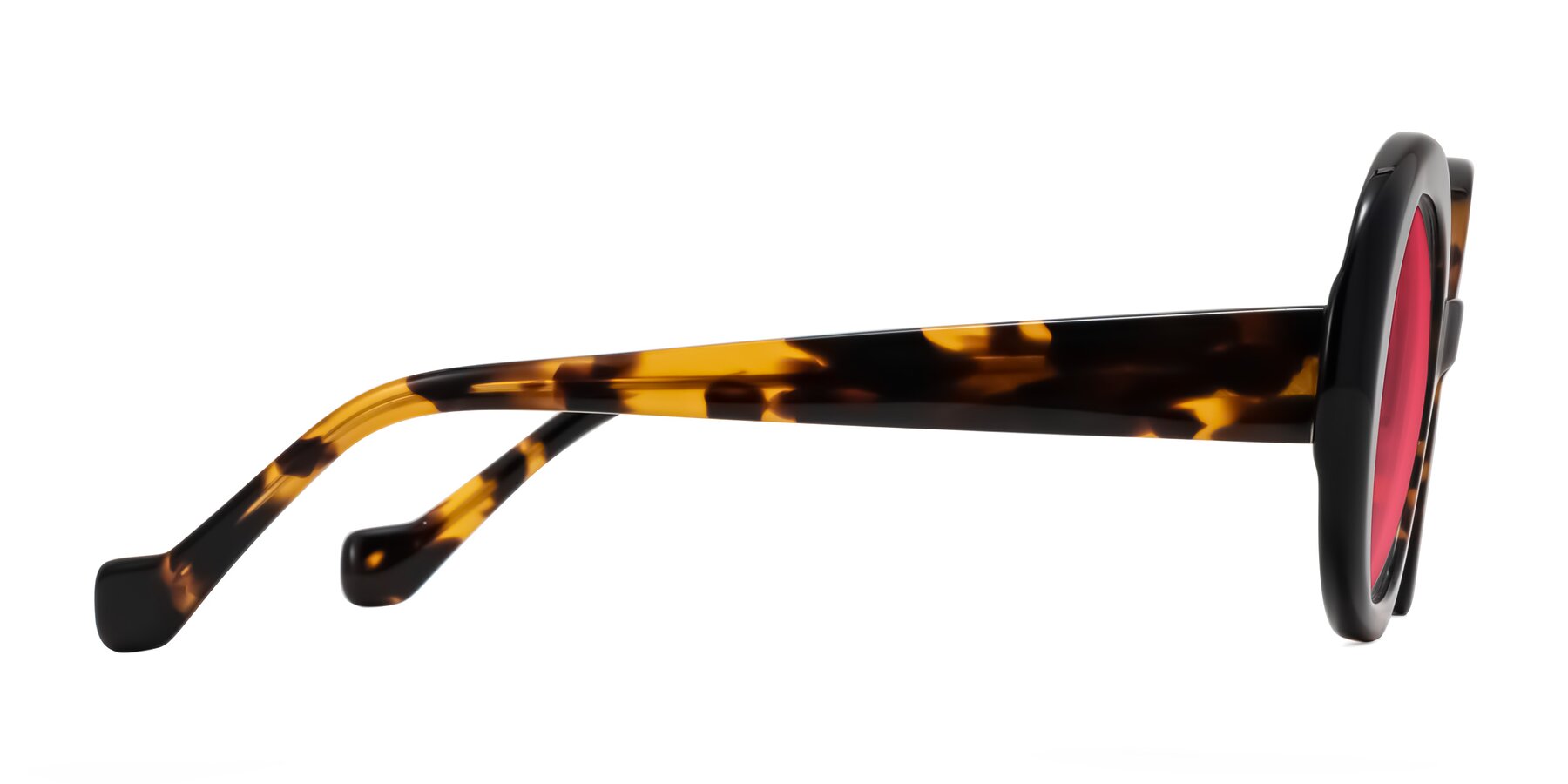 Side of Rao in Tortoise/Black with Red Tinted Lenses