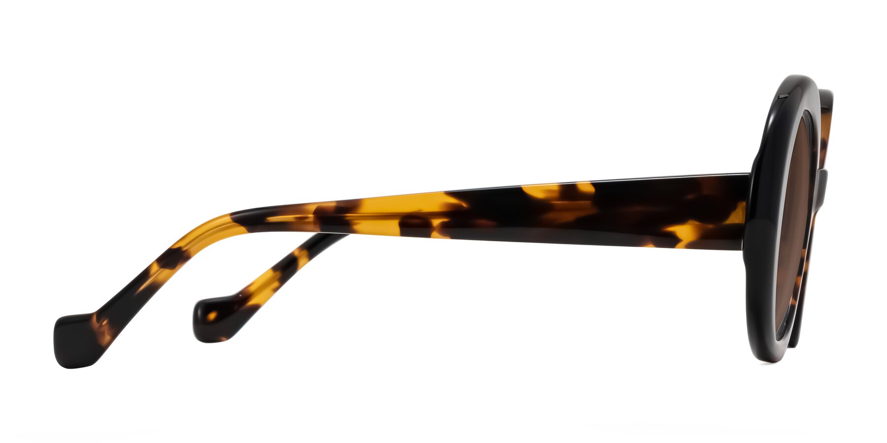 Side of Rao in Tortoise/Black with Brown Tinted Lenses