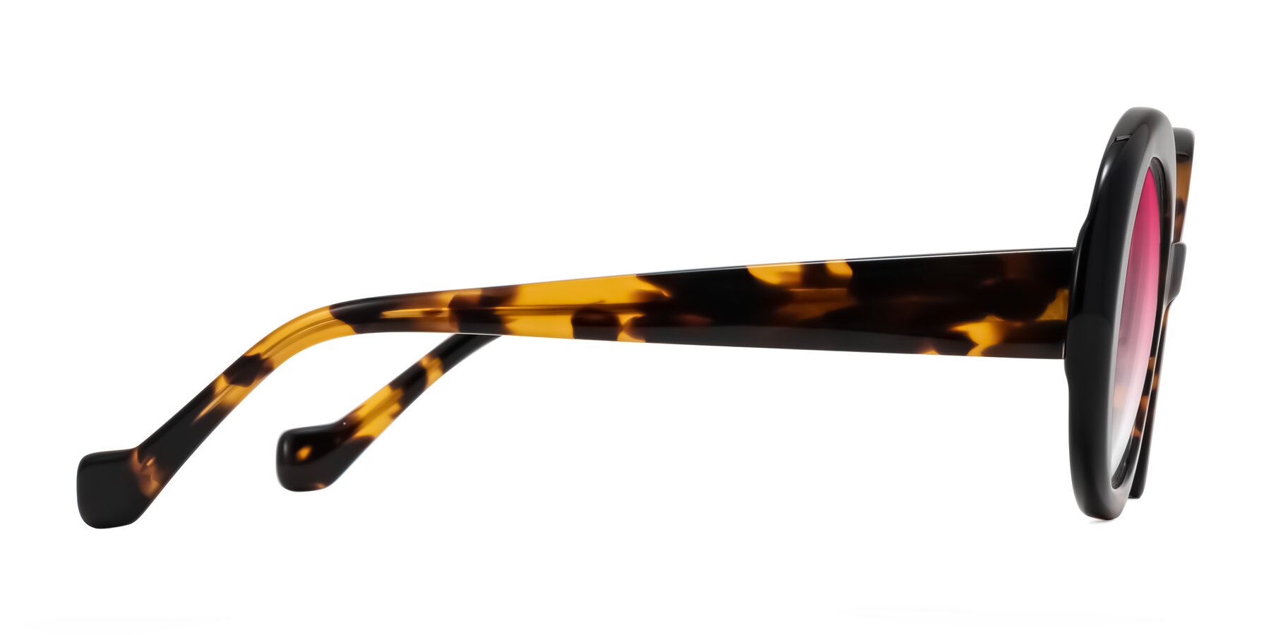 Side of Rao in Tortoise/Black with Pink Gradient Lenses