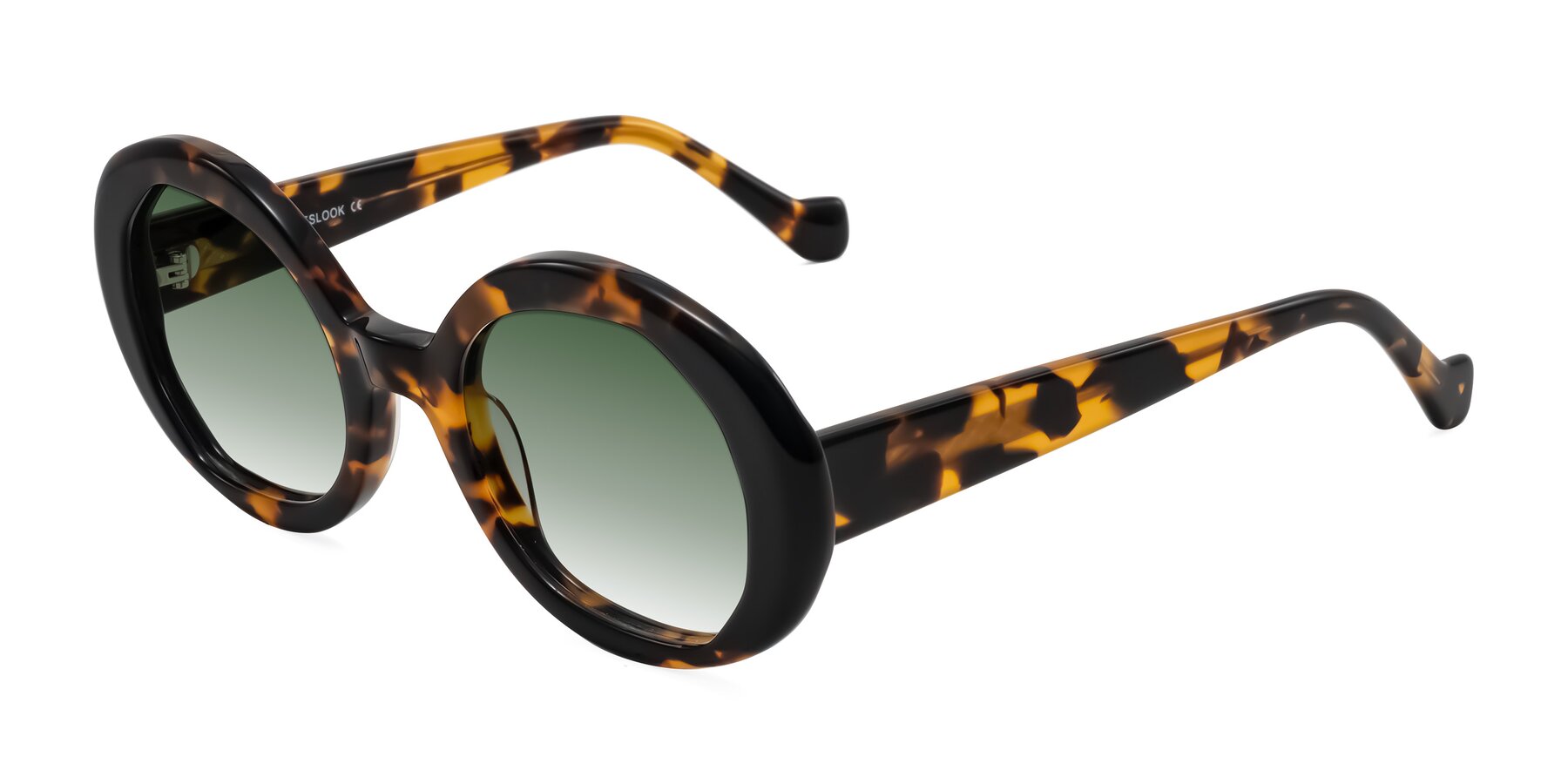 Angle of Rao in Tortoise/Black with Green Gradient Lenses