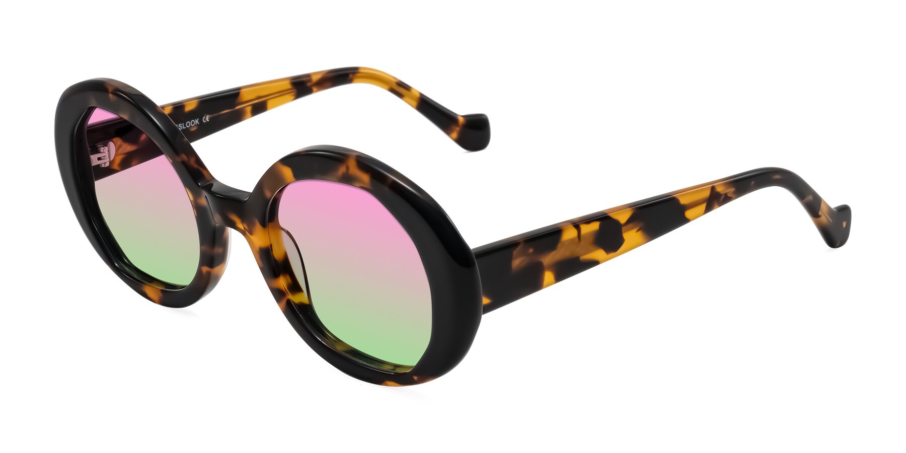 Angle of Rao in Tortoise/Black with Pink / Green Gradient Lenses