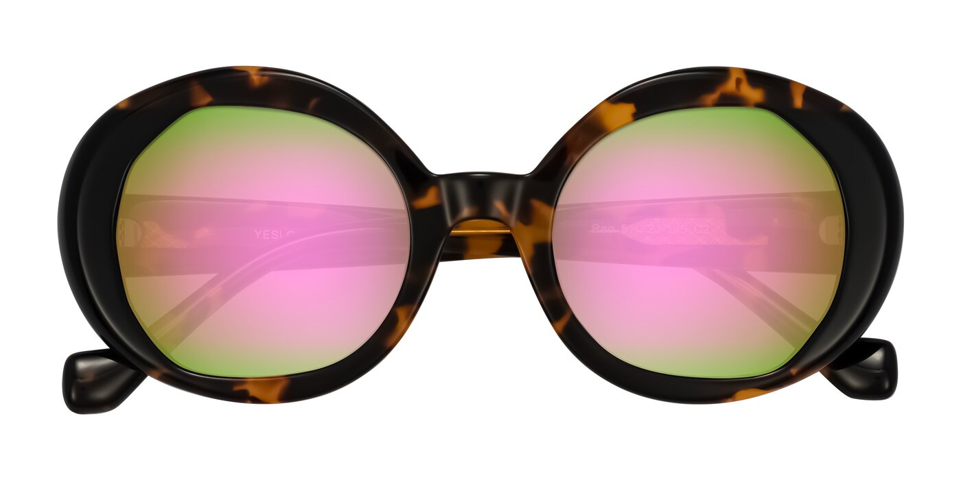 Rao - Tortoise/Black Flash Mirrored Sunglasses