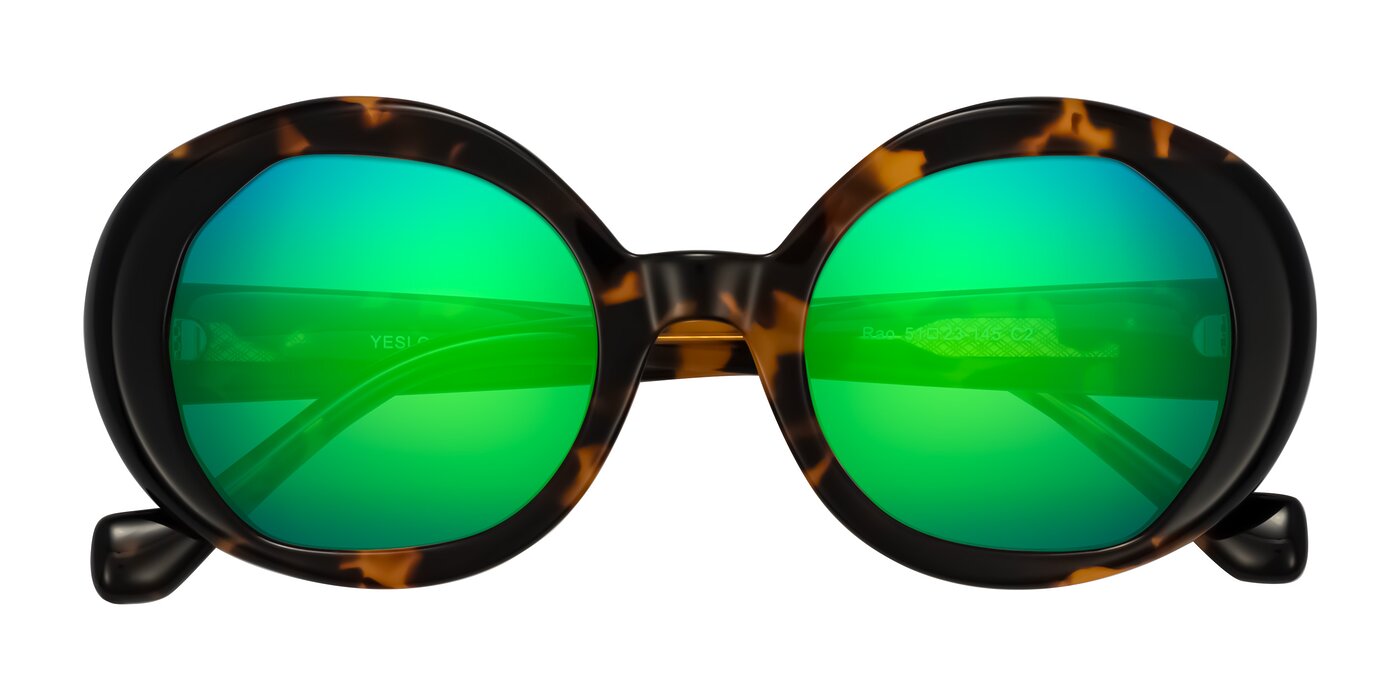 Rao - Tortoise/Black Flash Mirrored Sunglasses