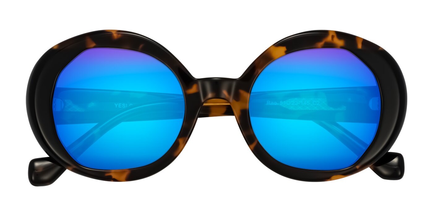 Rao - Tortoise/Black Flash Mirrored Sunglasses