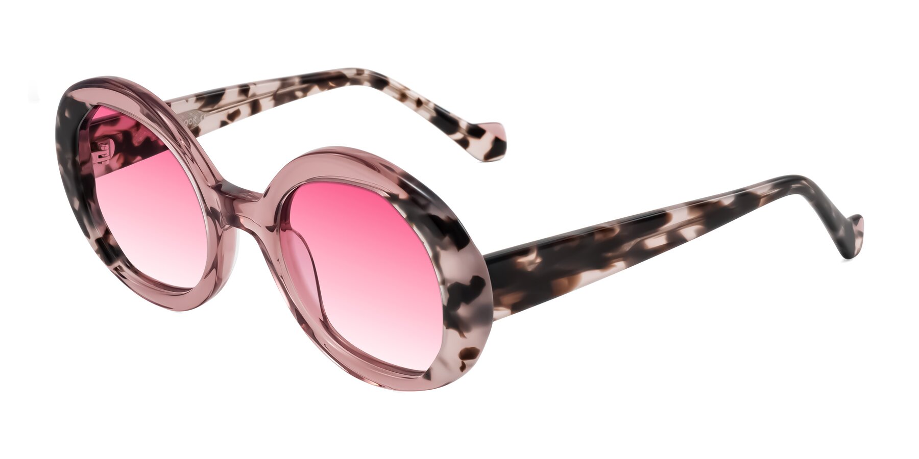 Angle of Rao in Pink/Ivory Tortoise with Pink Gradient Lenses