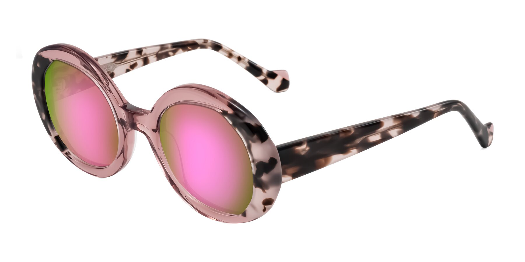 Angle of Rao in Pink/Ivory Tortoise with Pink Mirrored Lenses