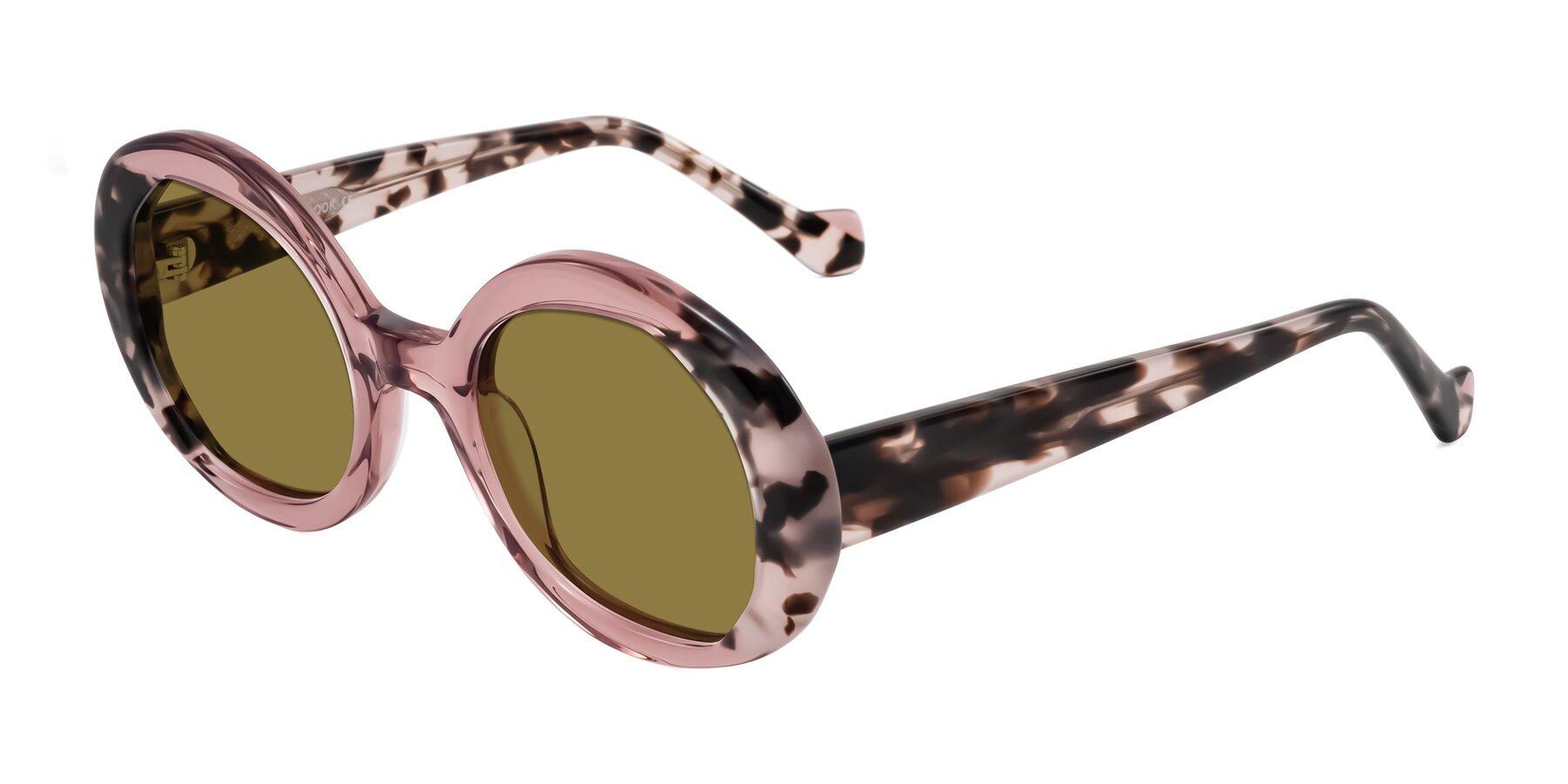 Angle of Rao in Pink/Ivory Tortoise with Brown Polarized Lenses
