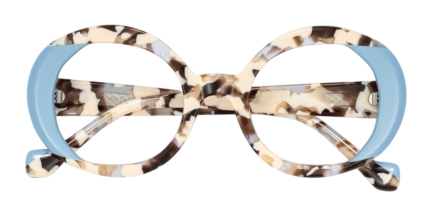 Rao - Beige Tortoise/Blue Eyeglasses