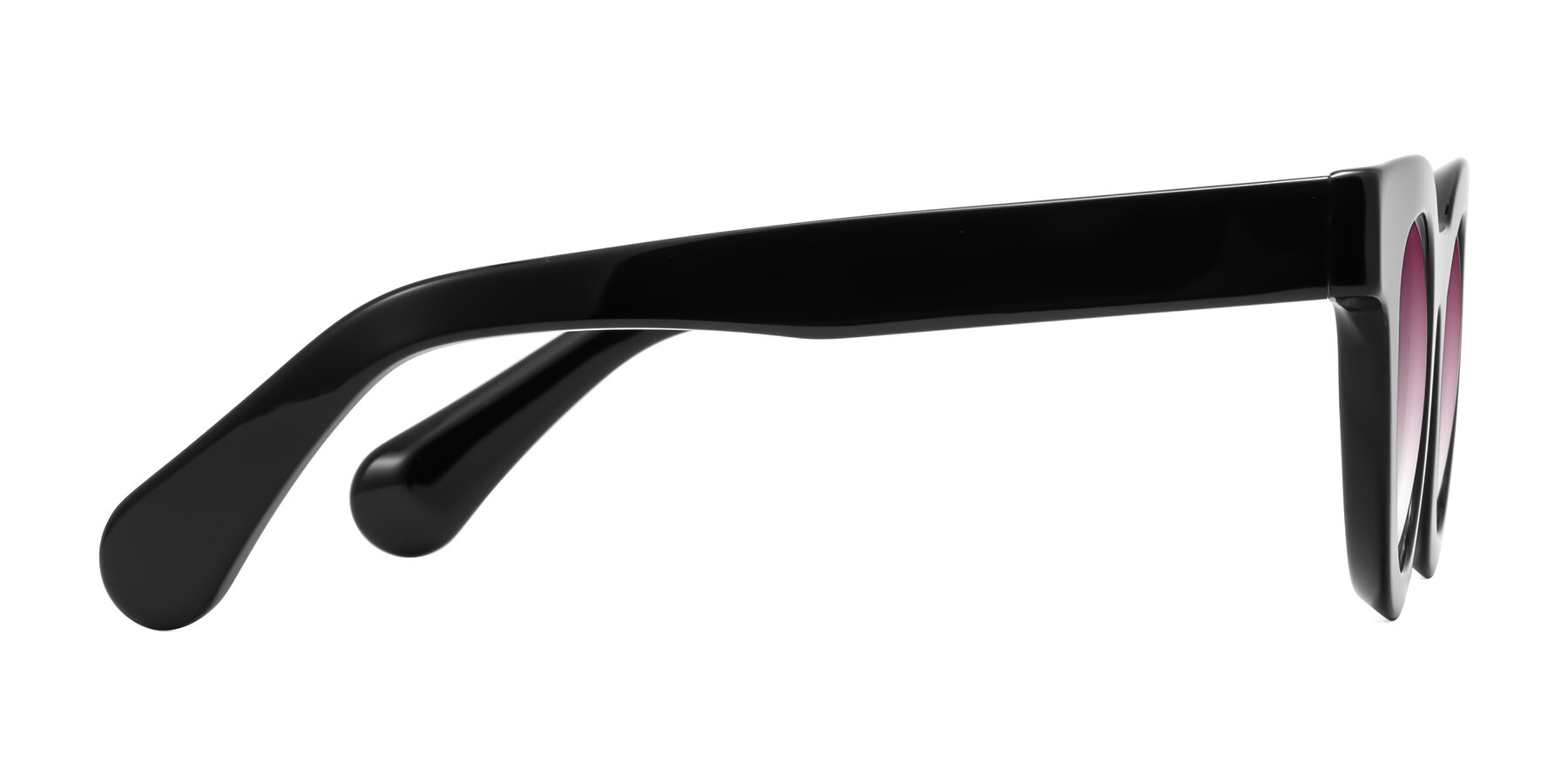 Side of Embracing in Black with Wine Gradient Lenses