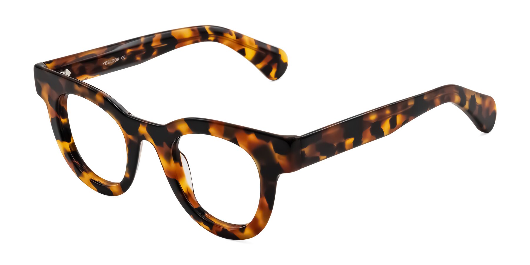Angle of Embracing in Tortoise with Clear Eyeglass Lenses