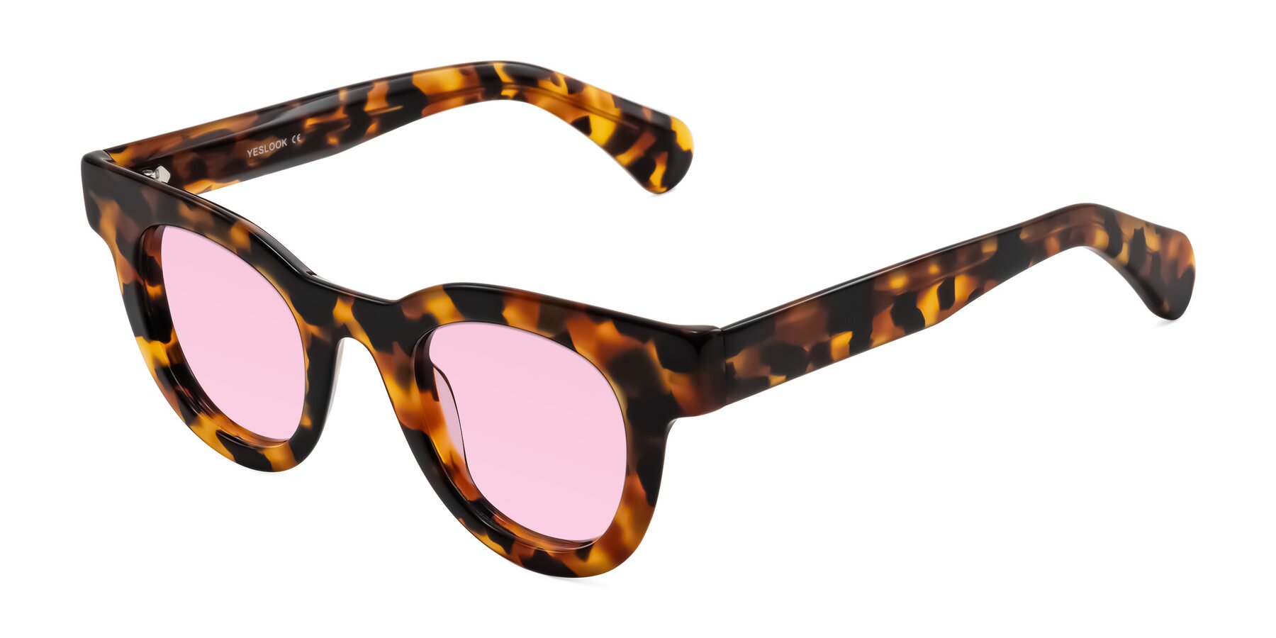 Angle of Embracing in Tortoise with Light Pink Tinted Lenses