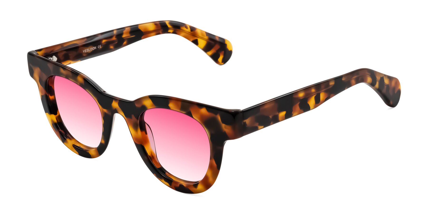 Angle of Embracing in Tortoise with Pink Gradient Lenses