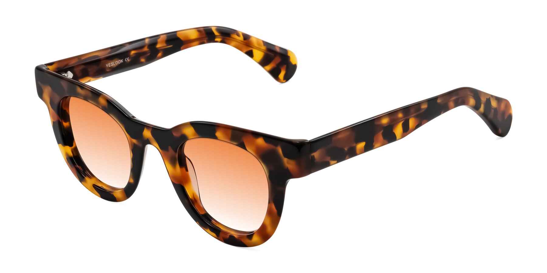 Angle of Embracing in Tortoise with Orange Gradient Lenses