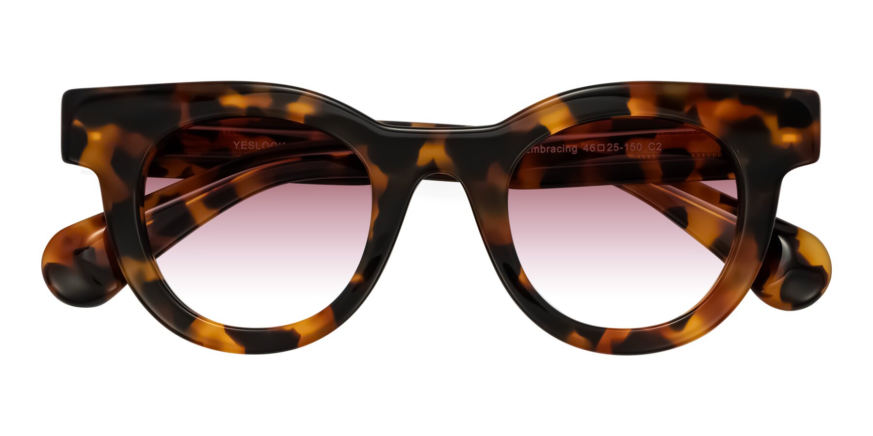 Folded Front of Embracing in Tortoise with Garnet Gradient Lenses