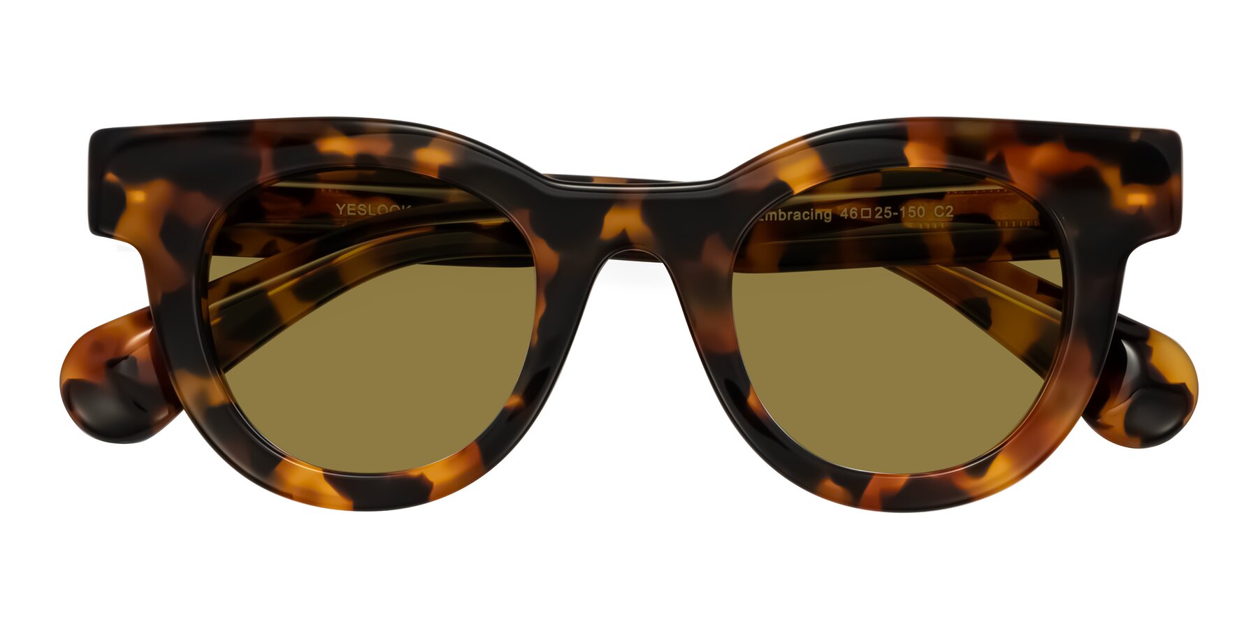 Folded Front of Embracing in Tortoise with Brown Polarized Lenses