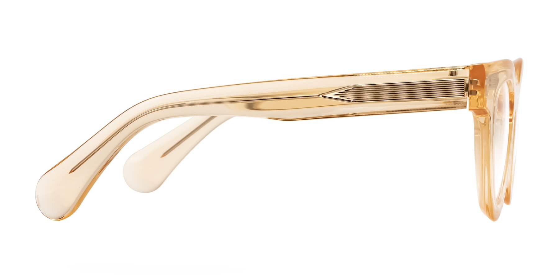 Side of Embracing in Champagne with Clear Eyeglass Lenses