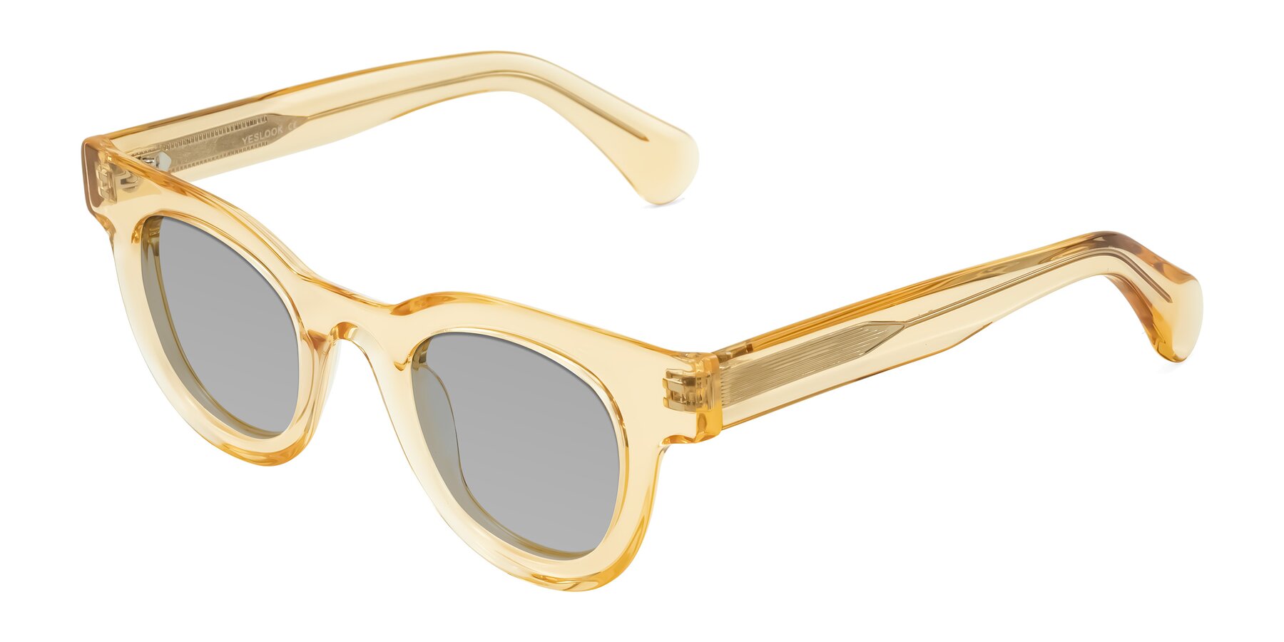 Angle of Embracing in Champagne with Light Gray Tinted Lenses