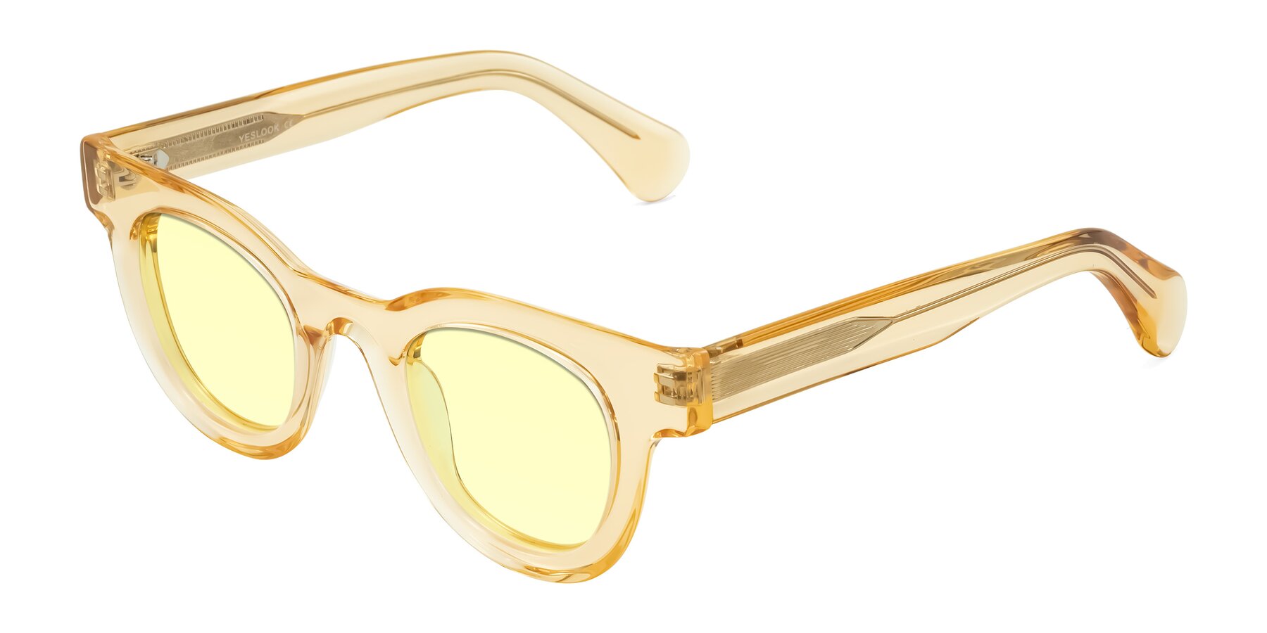 Angle of Embracing in Champagne with Light Yellow Tinted Lenses