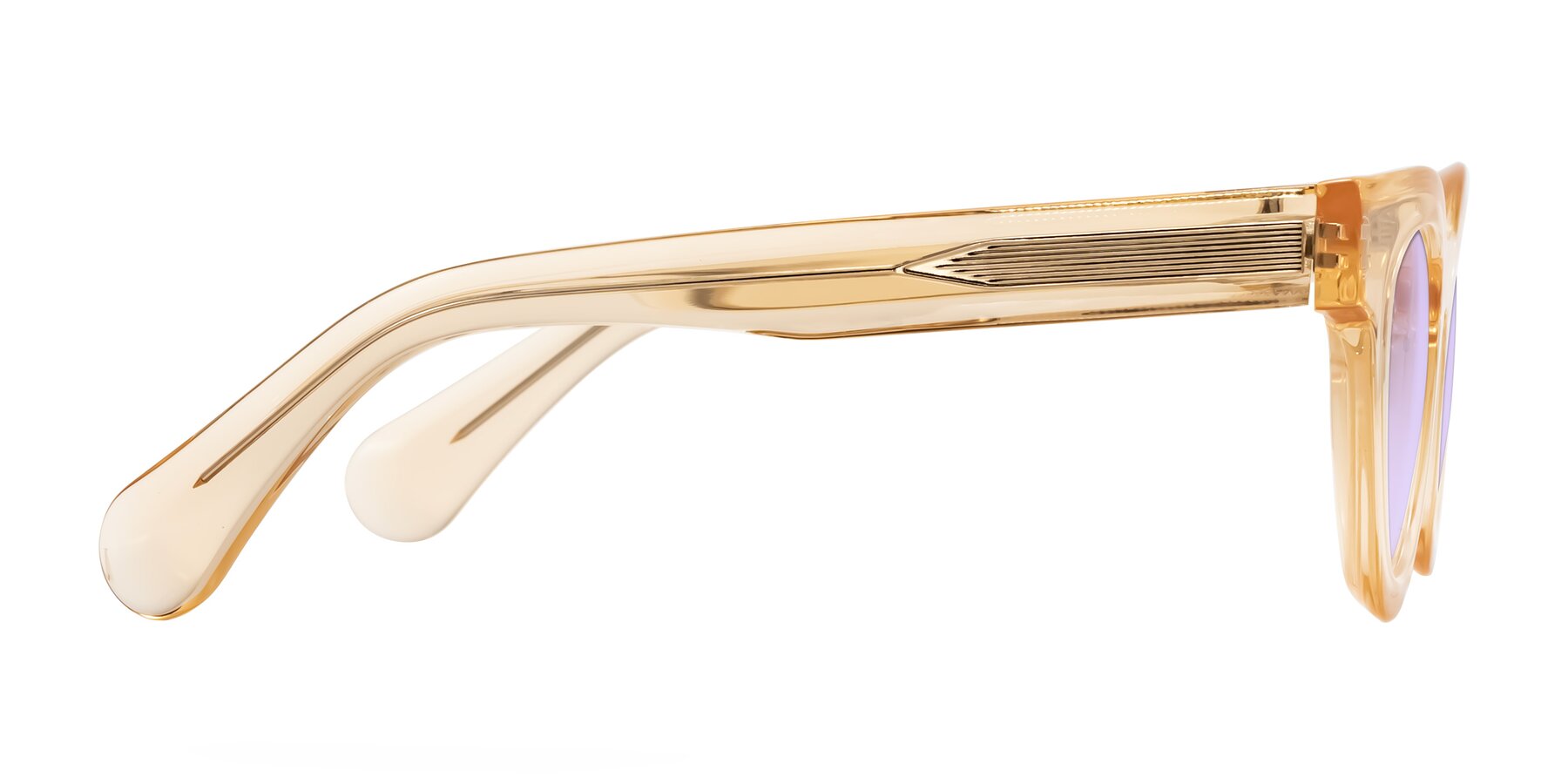 Side of Embracing in Champagne with Light Purple Tinted Lenses