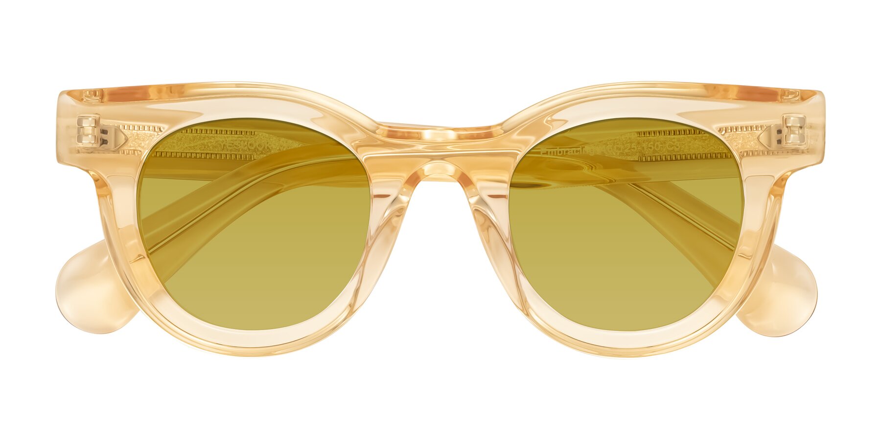 Folded Front of Embracing in Champagne with Champagne Tinted Lenses