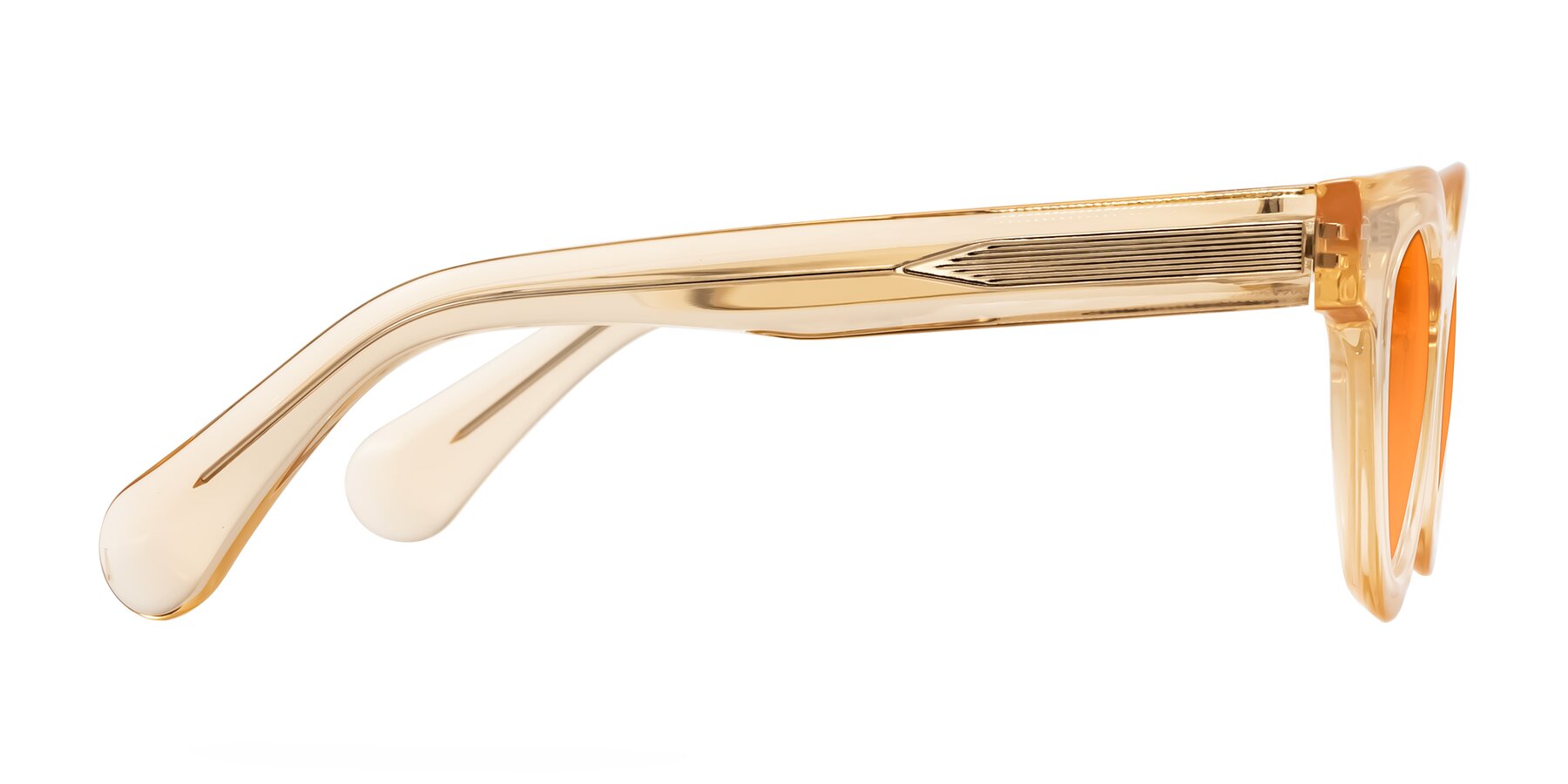 Side of Embracing in Champagne with Orange Tinted Lenses