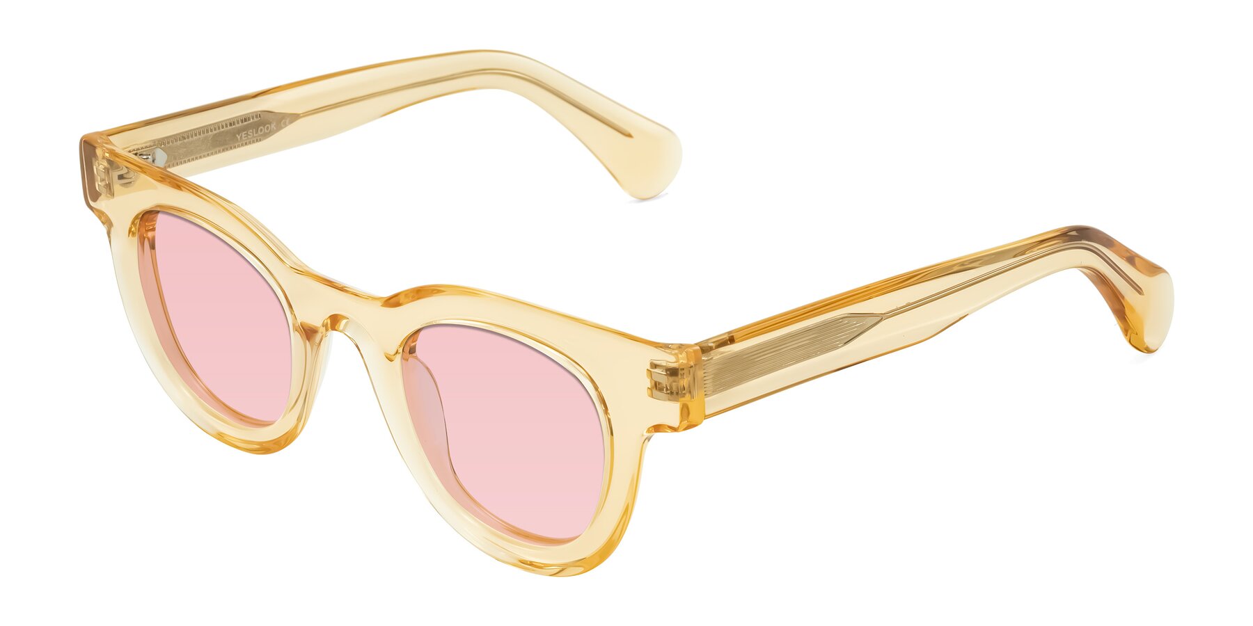 Angle of Embracing in Champagne with Light Garnet Tinted Lenses