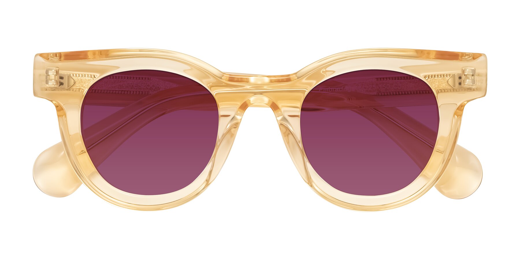 Folded Front of Embracing in Champagne with Wine Tinted Lenses