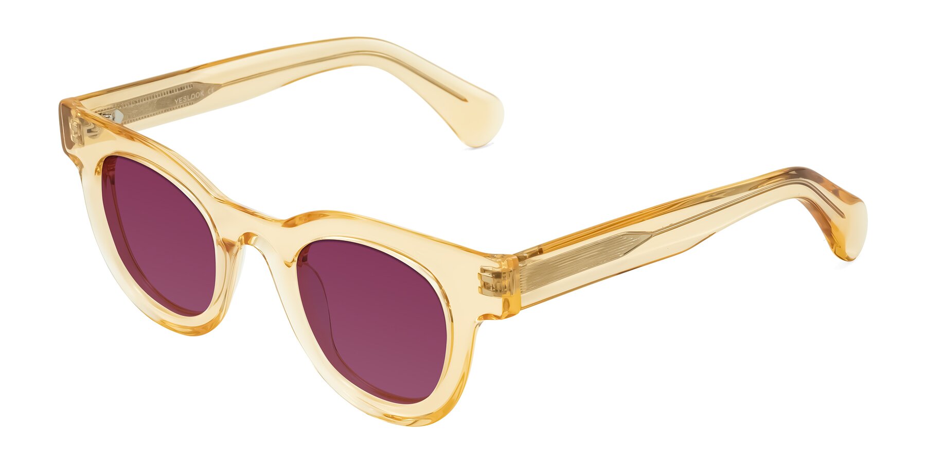 Angle of Embracing in Champagne with Wine Tinted Lenses