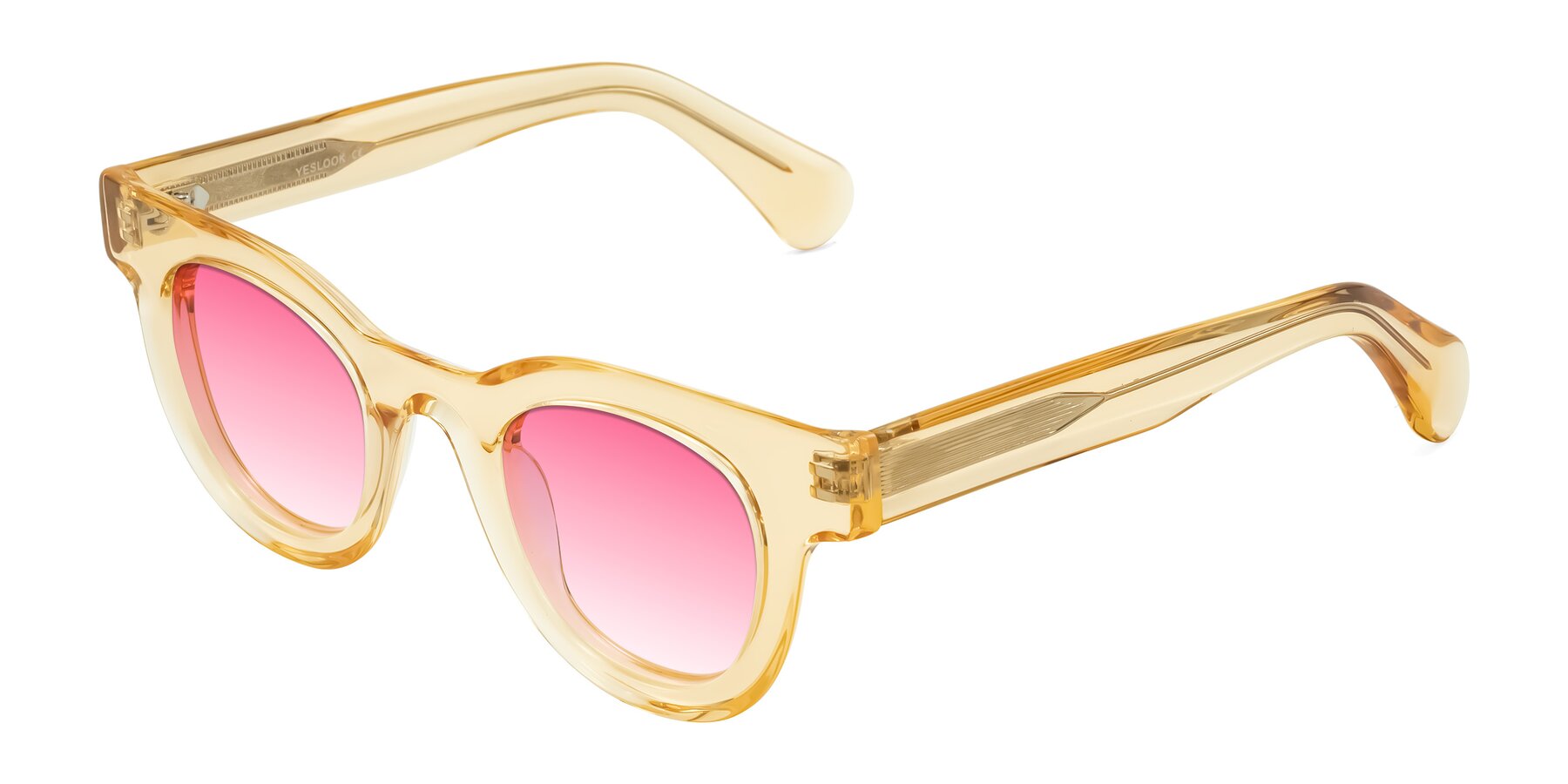 Angle of Embracing in Champagne with Pink Gradient Lenses