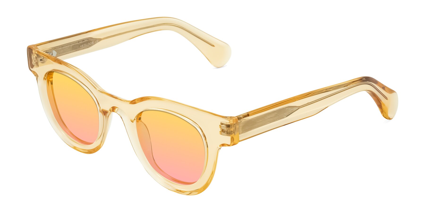 Angle of Embracing in Champagne with Yellow / Pink Gradient Lenses