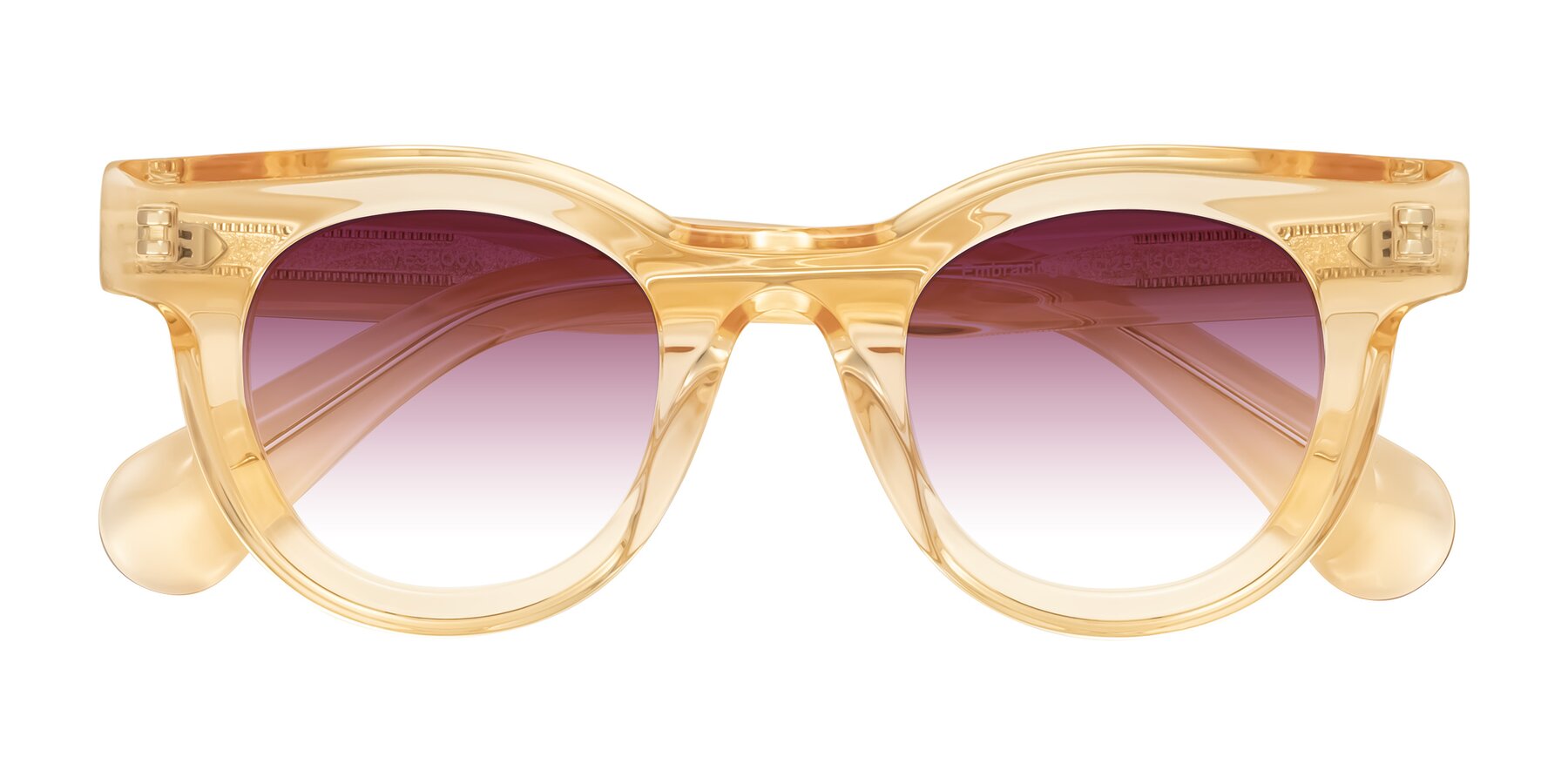 Folded Front of Embracing in Champagne with Wine Gradient Lenses