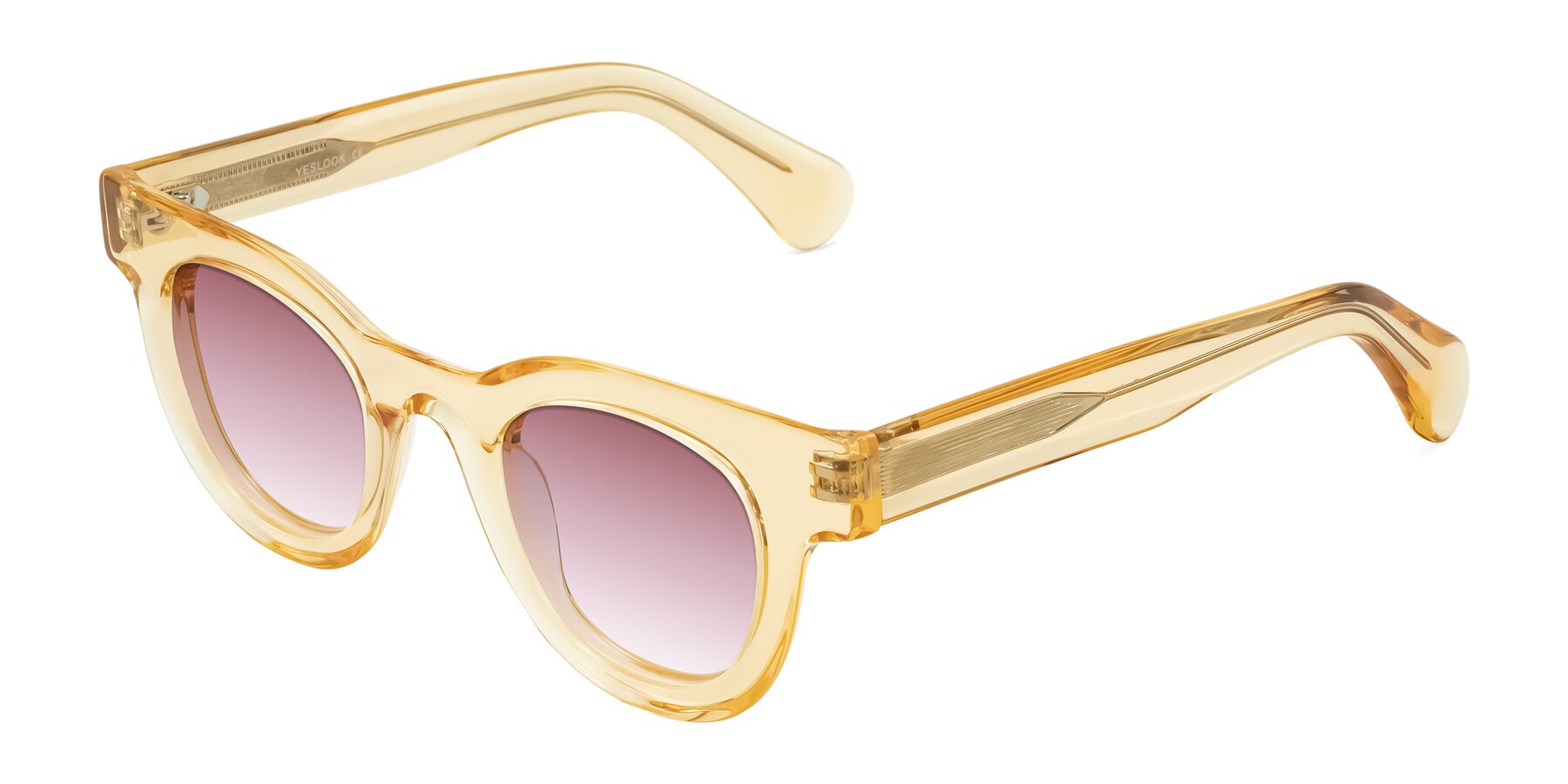 Angle of Embracing in Champagne with Garnet Gradient Lenses