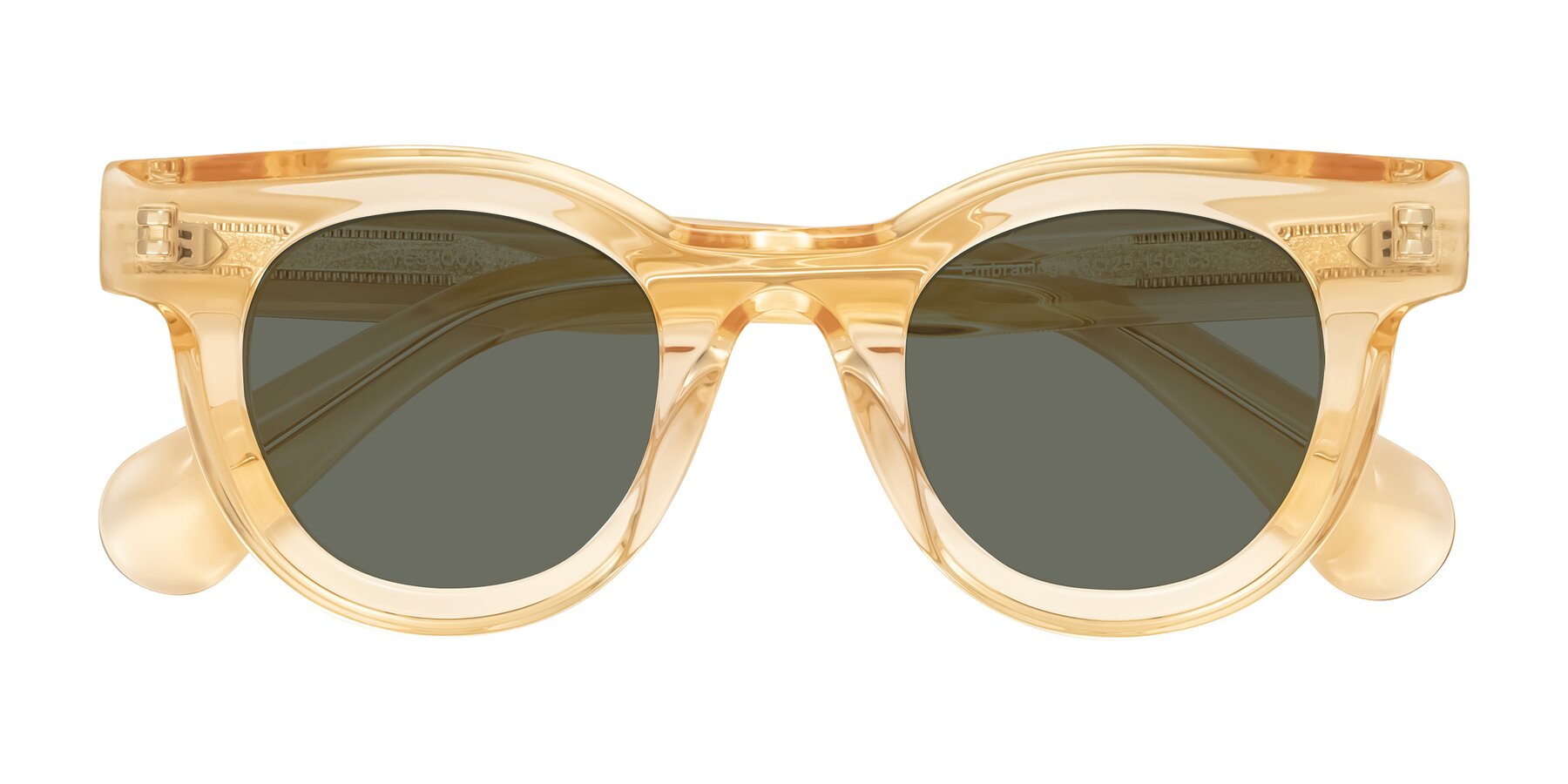 Folded Front of Embracing in Champagne with Gray Polarized Lenses