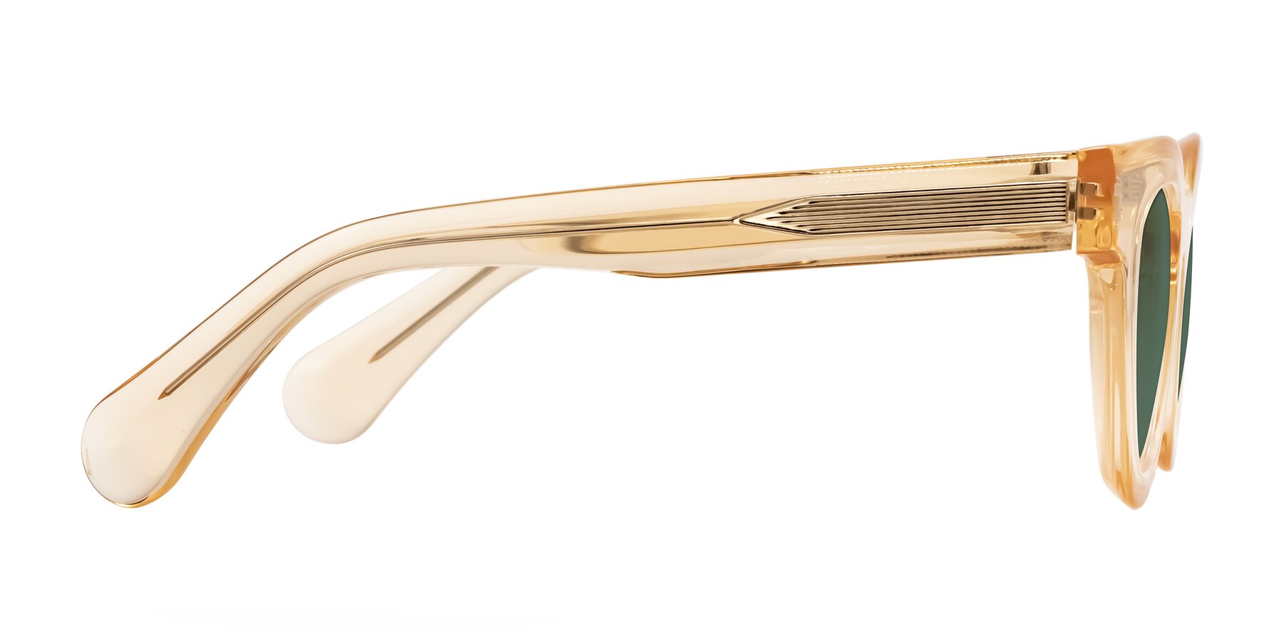 Side of Embracing in Champagne with Green Polarized Lenses