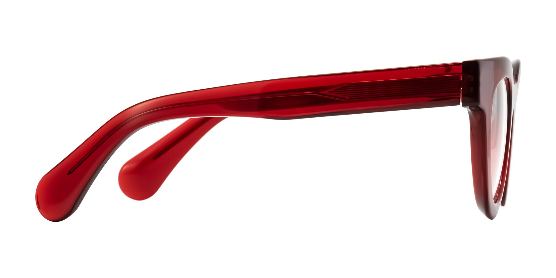 Side of Embracing in Wine with Clear Eyeglass Lenses