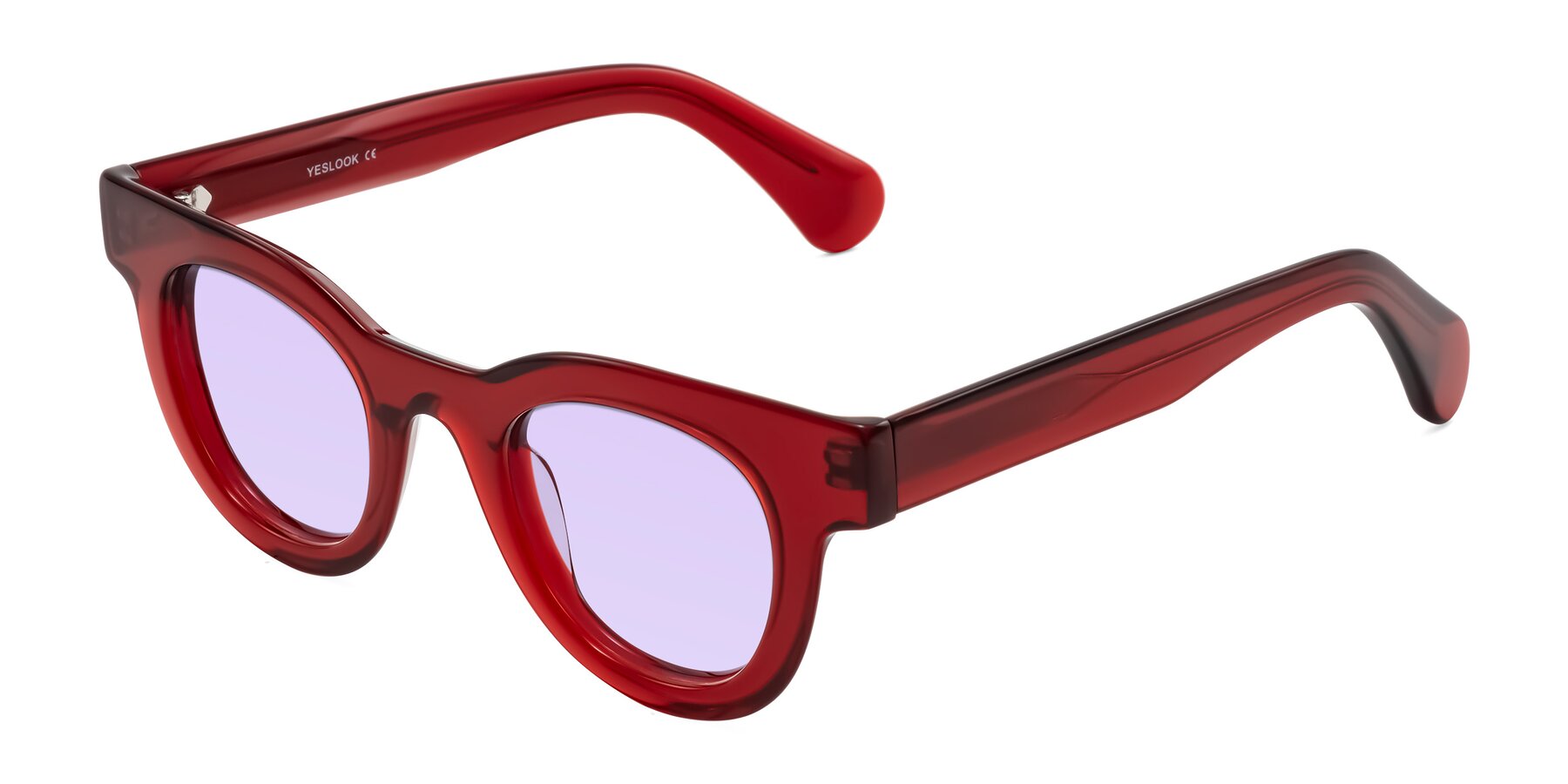 Angle of Embracing in Wine with Light Purple Tinted Lenses