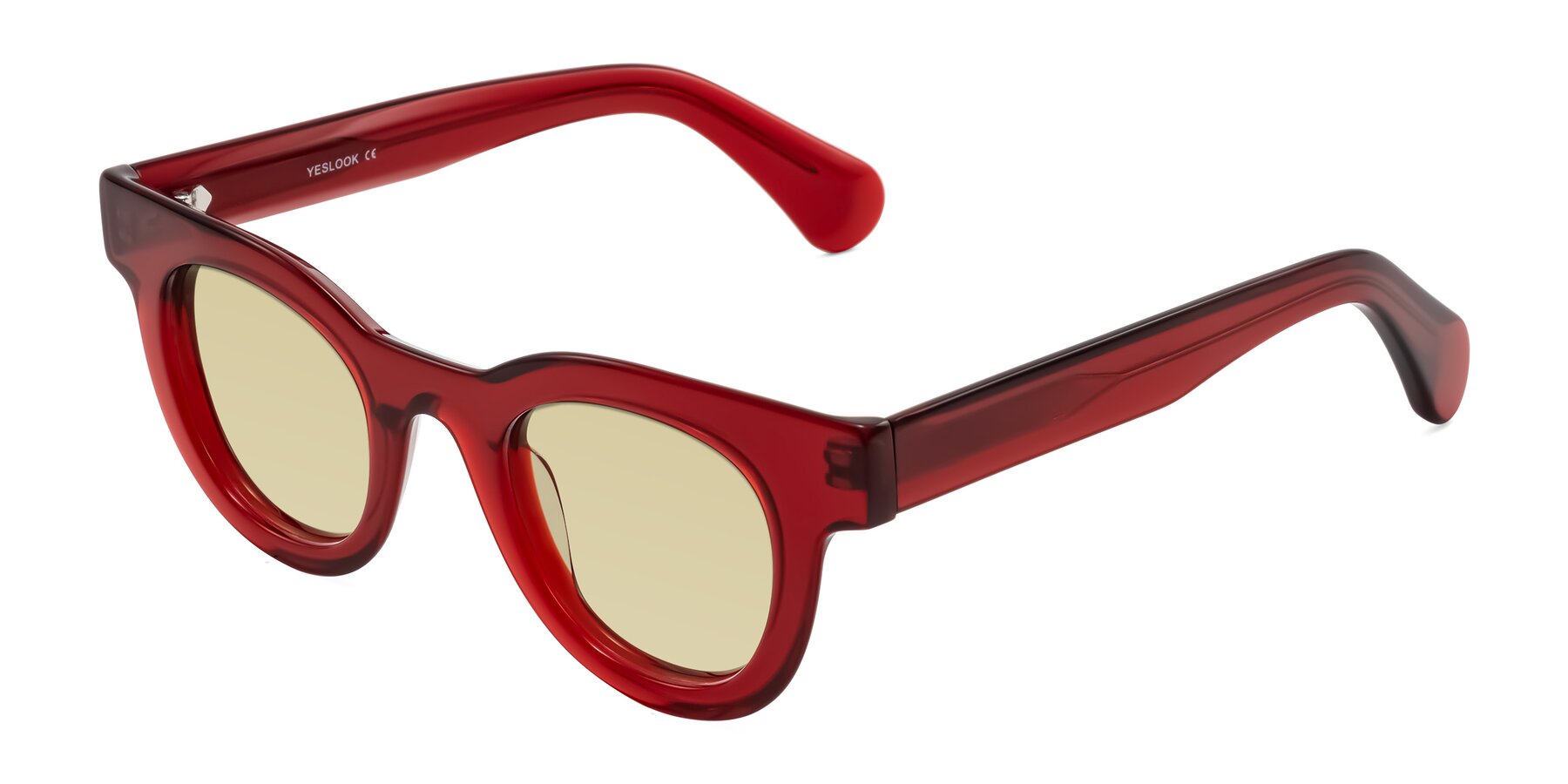 Angle of Embracing in Wine with Light Champagne Tinted Lenses