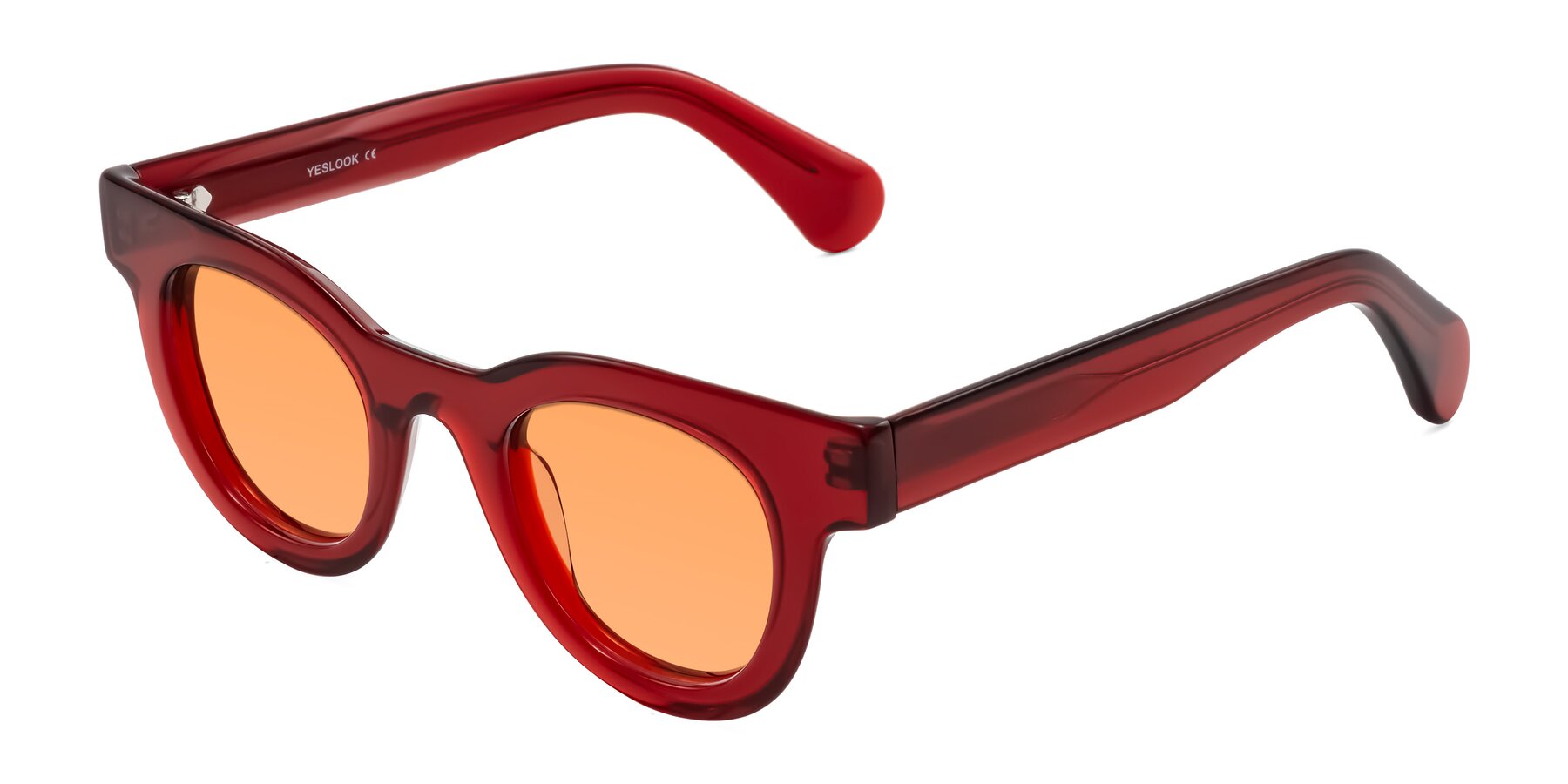 Angle of Embracing in Wine with Medium Orange Tinted Lenses