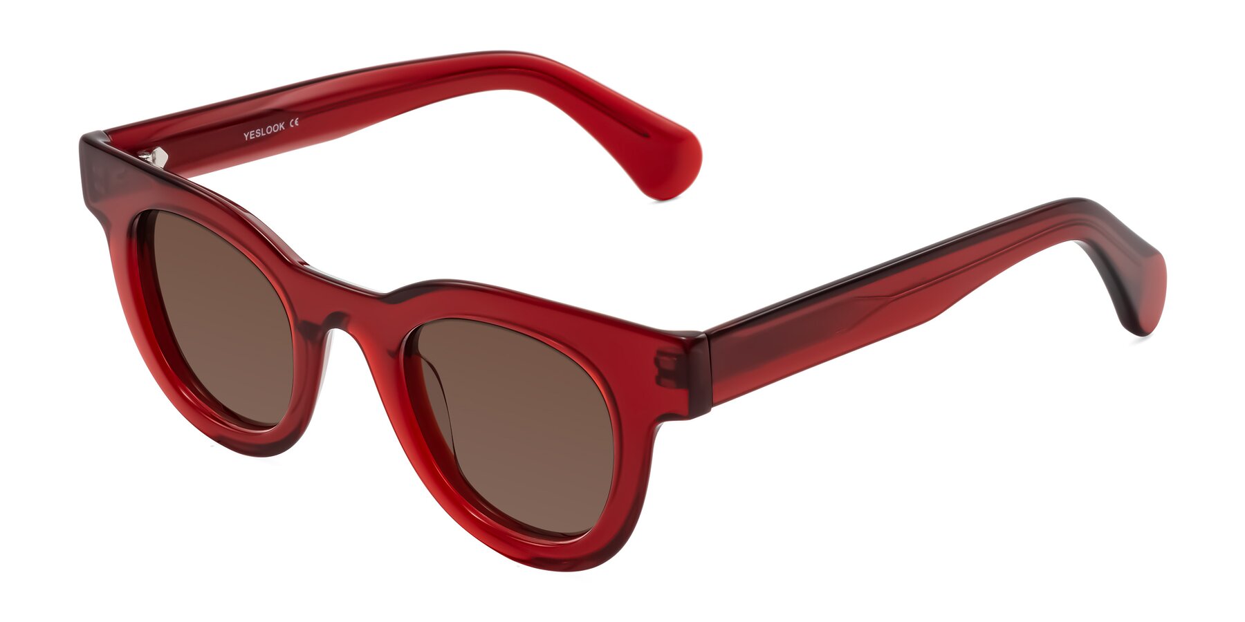 Angle of Embracing in Wine with Brown Tinted Lenses