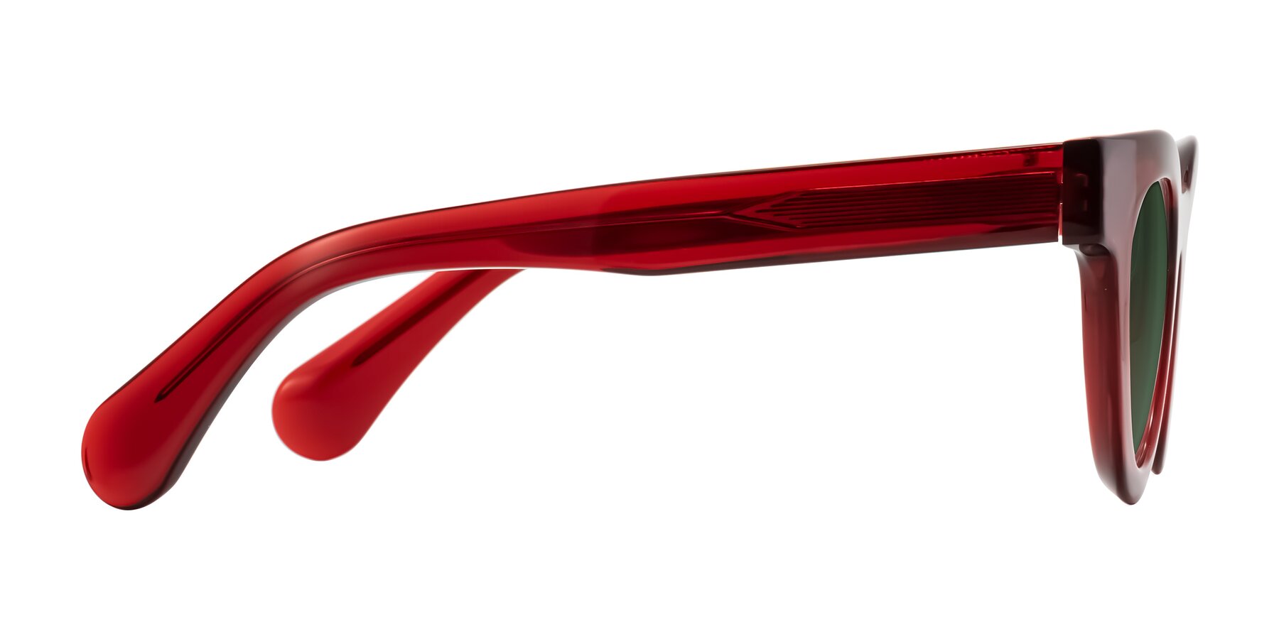 Side of Embracing in Wine with Green Tinted Lenses